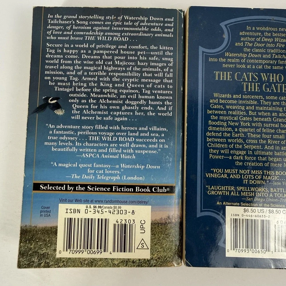 Book Of Night With Moon & The Wild Road Cat Science Fiction Diane Duane; Gabriel